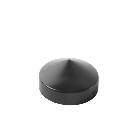 Post cap - BLACK PAINTED, round Ø71mm